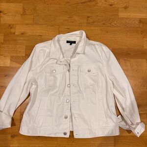 Talbots Women's White Denim Jacket